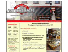 Tablet Screenshot of headquarterswaterbeds.com